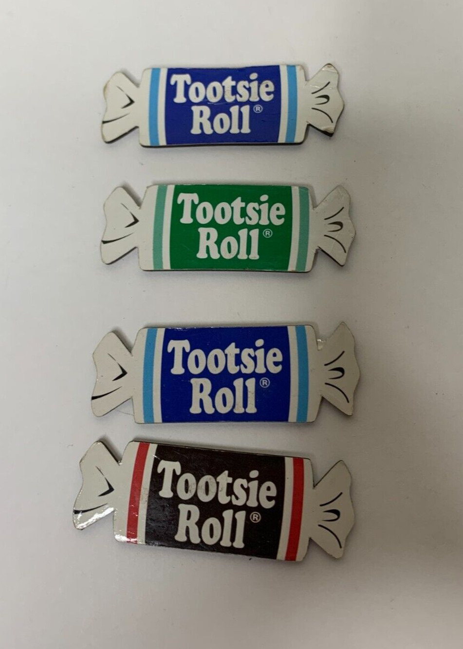 Tootsie Roll Diecut MAGNETS Candy Wrap Style Retro 2006 Set of 4